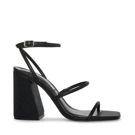 Black Steve Madden Kinsley Women's Heels Sandals | PH 3017QNT